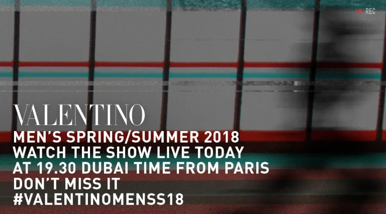 Maison Valentino Men SS18 Live-Streaming