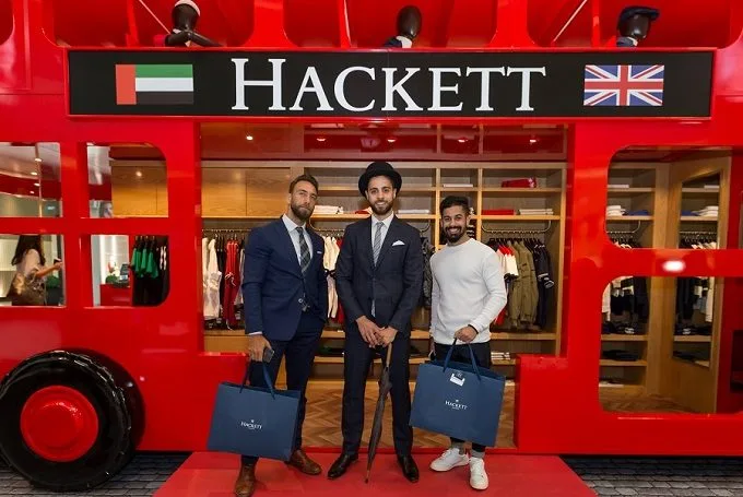 The Hackett London Bus Stops in Dubai