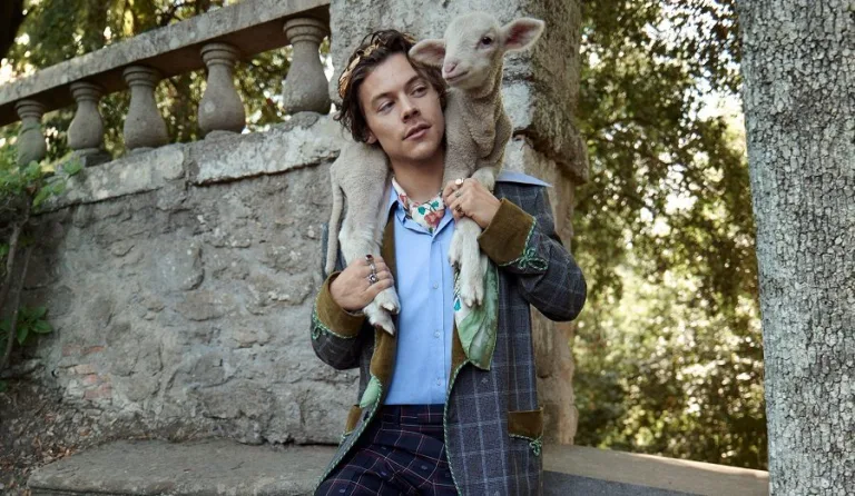 Harry Styles for Gucci’s Cruise 2019 Men’s Tailoring Campaign