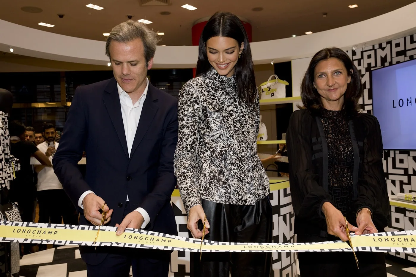 KENDALL JENNER CELEBRATES THE LAUNCH OF THE LONGCHAMP LGP COLLECTION AT THE GALERIES LAFAYETTE PARIS HAUSSMANN